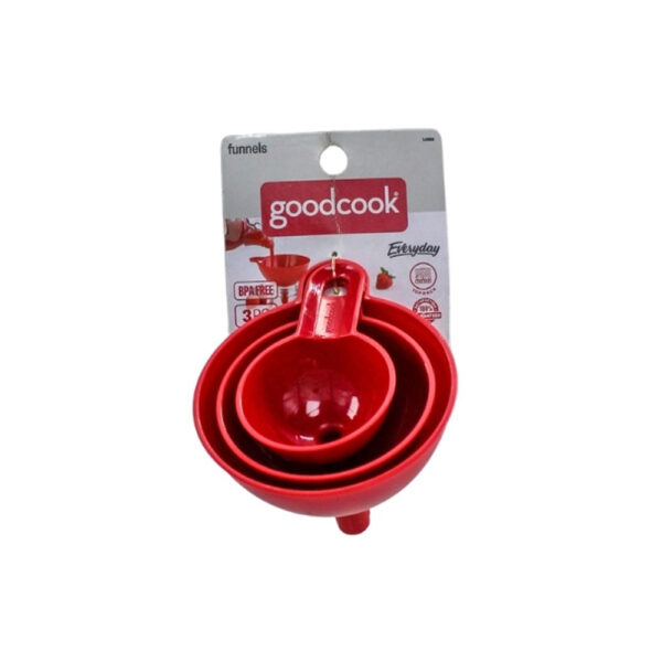 JGO 3 PZS EMBUDOS PLASTICOS 2 ONZ, 4 ONZ, 8 ONZ GOOD COOK
