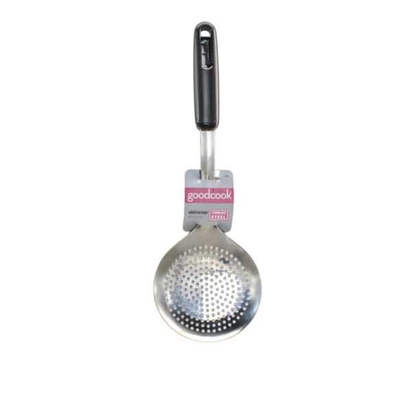 CUCHARON COLADOR ACERO INOX C/PUÑO PLASTICO GOOD COOK