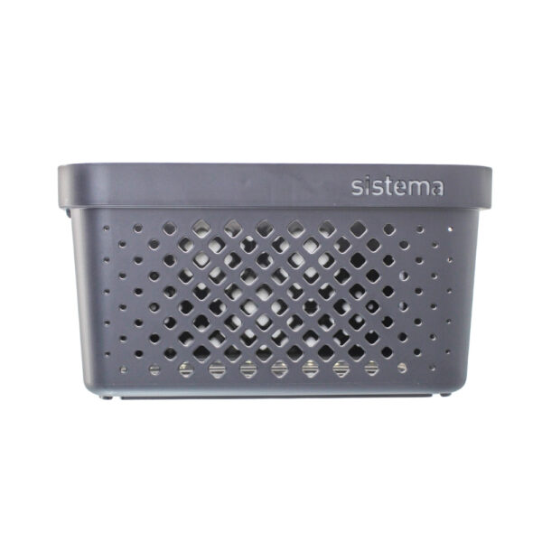 CANASTA PLASTICA MEDIANA NEGRA 5.25 LTS SISTEMA