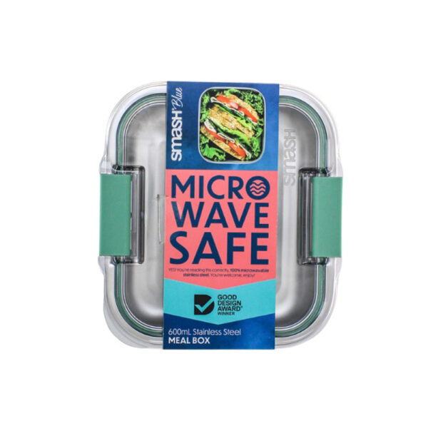 RECIPIENTE CUADRADO DE ACERO INOX DE 600 ML SMASH