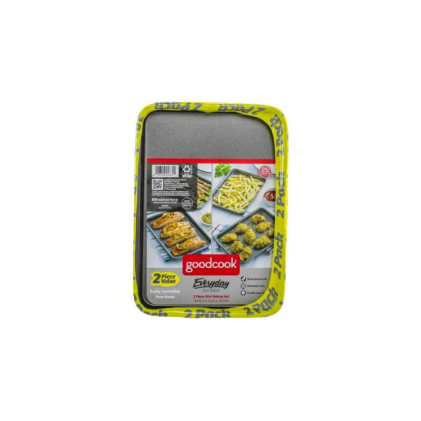 SET 2 MOLDES RECTANGULARES ANTIADHERENTES 9 x 6.2" PARA HORNITO GOOD COOK