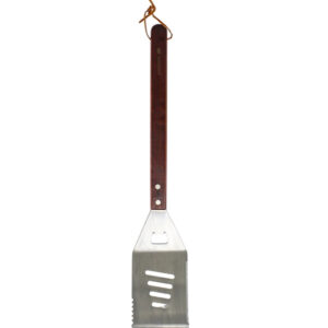 VOLTEADOR METALICO LARGO P/BBQ PUÑO MADERA OSCURO GOOD COOK