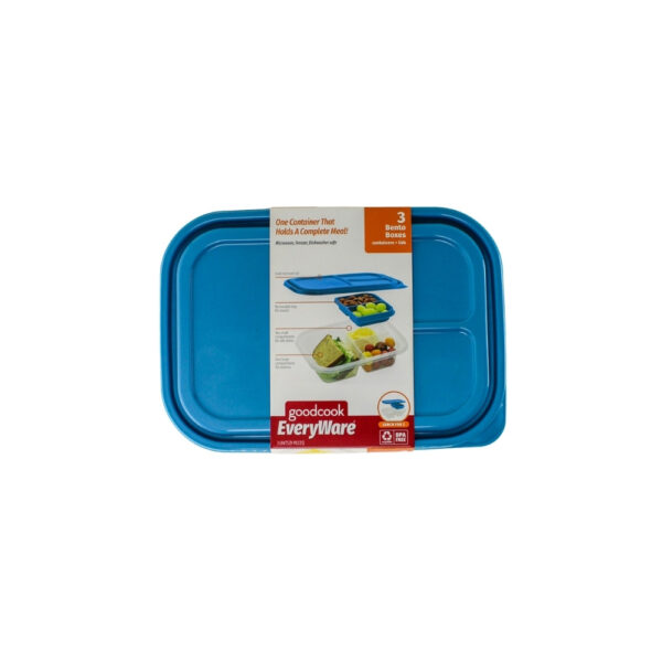 3 BENTO BOX PLASTICOS 3 DIVISIONES GOOD COOK