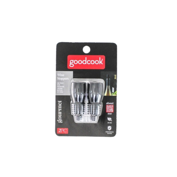 SET 2 TAPONES PLASTICOS PARA BOTELLA DE VINO GOOD COOK