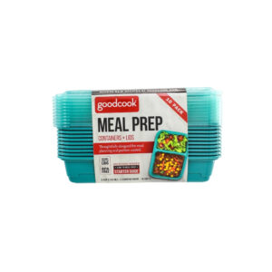 RECIPIENTES PLASTICOS 2 DIVISIONES RECTANGULAR GRANDE PARA PREPARACION DE COMIDAS GOOD COOK
