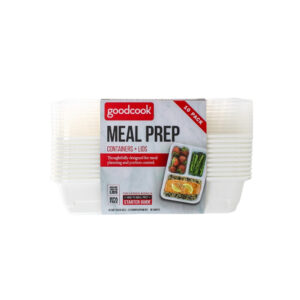 RECIPIENTES PLASTICOS 3 DIVISIONES RECTANGULAR PARA PREPARACION DE COMIDAS GOOD COOK