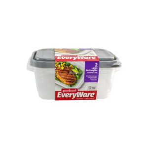 SET 2 RECIPIENTES PLSATICOS RECTANGULARES GRANDES GOOD COOK