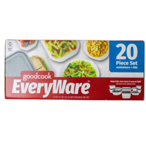 JUEGO DE 20 PIEZAS RECIPIENTES PLASTICOS SURTIDOS GOOD COOK