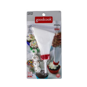 MANGA P/ DECORAR POSTRES CON 5 BOQUILLAS PLASTICAS GOOD COOK