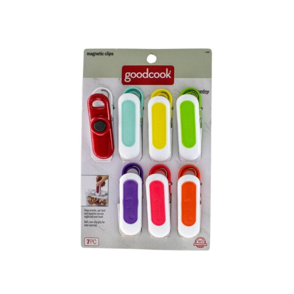 SET 7 PRENSAS PLASTICAS CON IMAN PARA SELLAR BOLSAS GOOD COOK