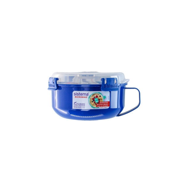 RECIPIENTE PLASTICO REDONDO P/DESAYUNO 850 ML SURT COLORES SISTEMA