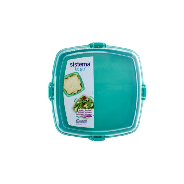 RECIPIENTE PLASTICO P/ENSALADA Y SANDWICH SISTEMA