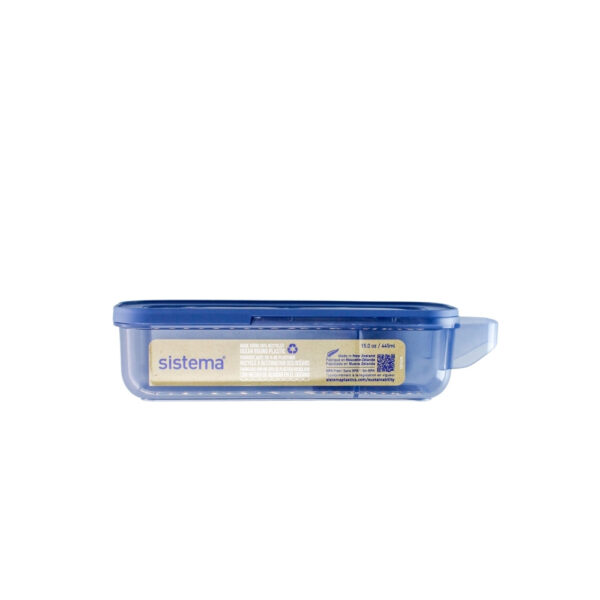 RECIPIENTE PLASTICO CON COMPARTIMIENTO 445 ML D/MATERIAL RECICLADO