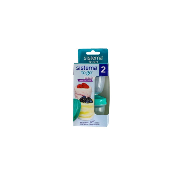 SET 2 PZS RECIPIENTE PLASTICO P/YOGURT SISTEMA