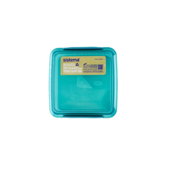 SANDWICHERA PLASTICA DE 450 ML DE MATERIAL RECICLADO