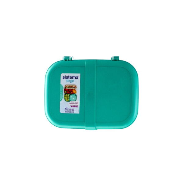 RECIPIENTE PLASTICO RECTANGULAR P/LLEVAR ALMUERZO SISTEMA