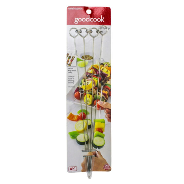 SET 4 PZS PINCHOS D/METAL 12" GOOD COOK