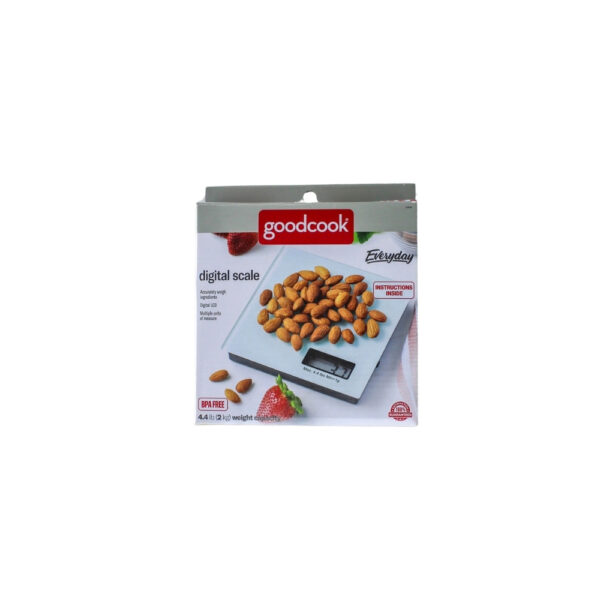 PESA DIGITAL D/ VIDRIO PARA ALIMENTOS PESO MAX 4.4 LIBRAS GOOD COOK