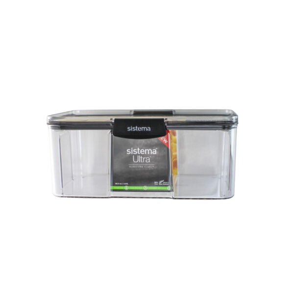 RECIPIENTE PLASTICO RECTANGULAR ULTRA DE 2.63 LT SISTEMA