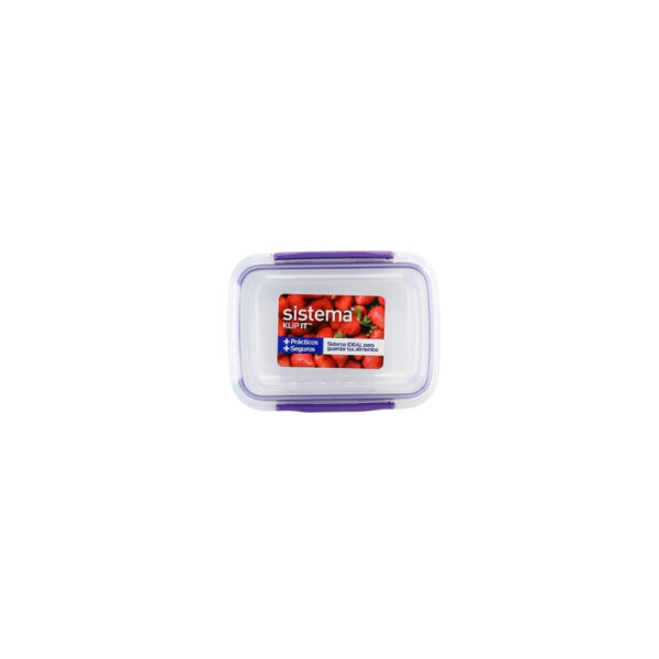 RECIPIENTE PLASTICO RECTANGULAR 200 ML SISTEMA