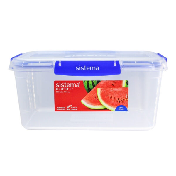 RECIPIENTE PLASTICO RECTANGULAR 3.35 LITROS SISTEMA