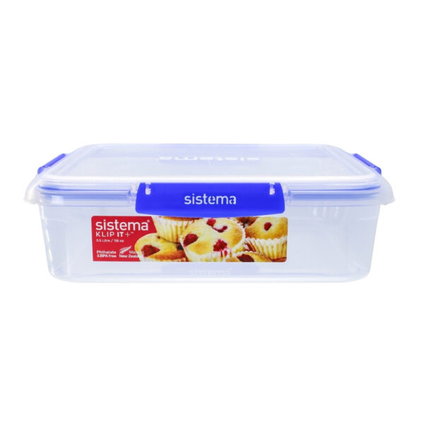 RECIPIENTE PLASTICO CUADRADO DE 3.5L Klip It Plus