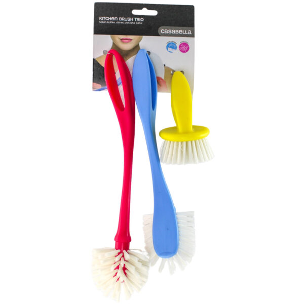SET 3 CEPILLOS PLASTICOS MULTIUSOS CASABELLA