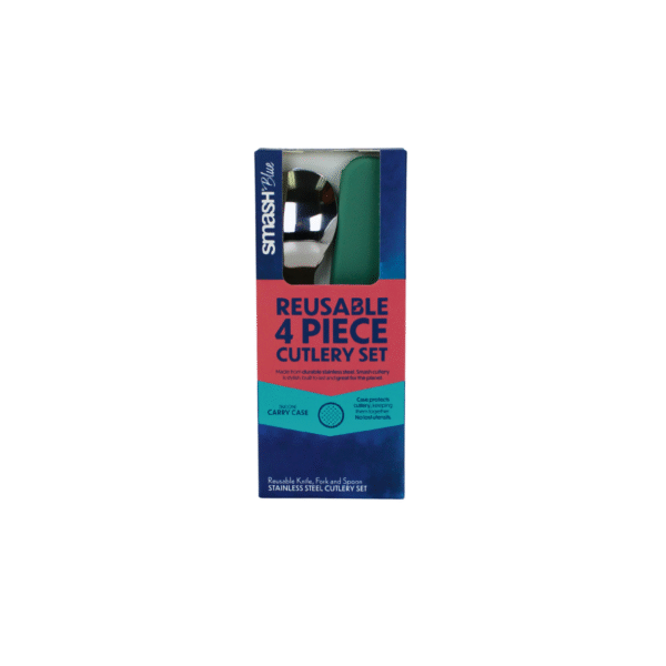 SET 3 CUBIERTOS DE ACERO INOX CON ESTUCHE DE SILICONE