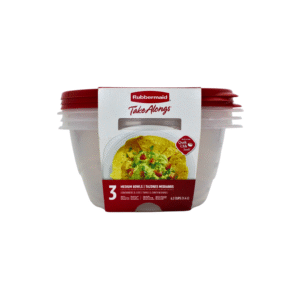 SET 3 RECIPIENTES CUADRADOS DE 1.40 LTS TAL RUBBERMAID