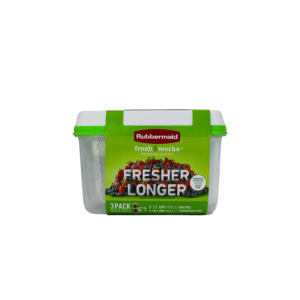 SET 3 RECIPIENTES FRESH WORKS 2 DE 1.7L Y 1 DE 4.2 LTS RUBBERMAID