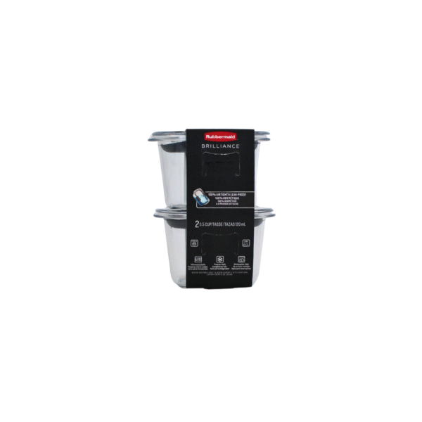 SET 2 RECIPIENTES MINI DE 118ML BRILLIANCE RUBBERMAID