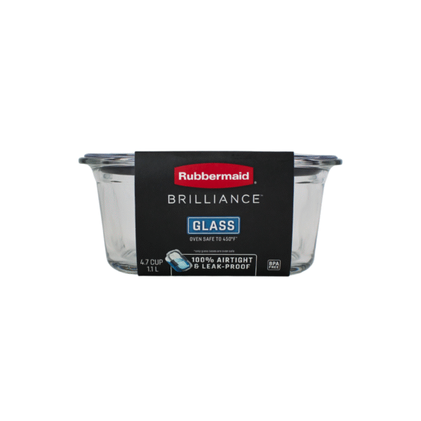 RECIPIENTE RECTANGULAR DE VIDRIO 1.1LT BRILLIANCE RUBBERMAID