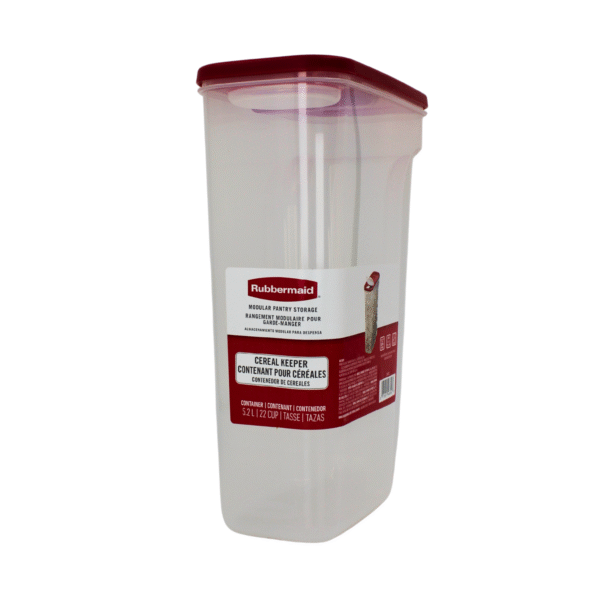 RECIPIENTE PARA CEREAL5.2 LTS TAPA ROJA RUBBERMAID