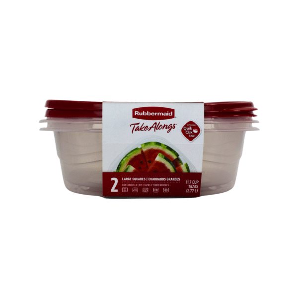 SET 2 RECIPIENTES CUADRADOS DE 11.7 TZS TL RUBBERMAID